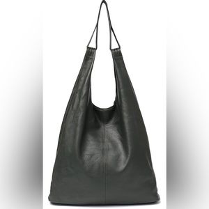 Green Italian Leather Hobo/shoulder Bag